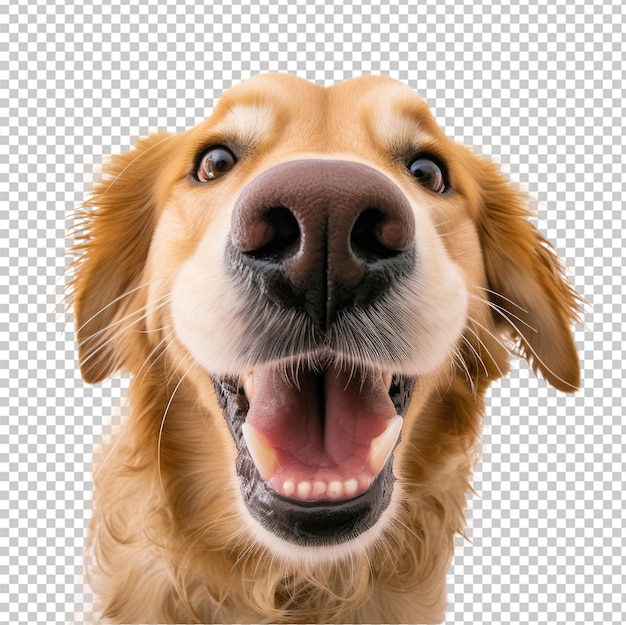 Retrato de golden retriever isolado em um fundo transparente png