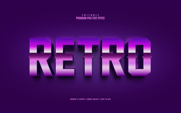 Retro editierbarer Premium-PSD-Texteffekt