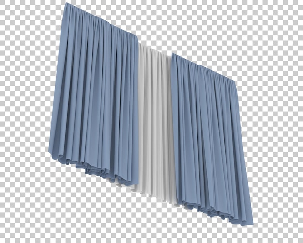 PSD rideaux isolés sur fond transparent illustration du rendu 3d