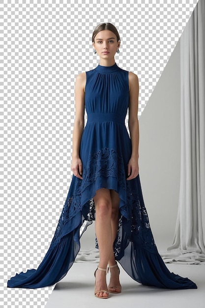 PSD une robe bleue avec un corsage bleu