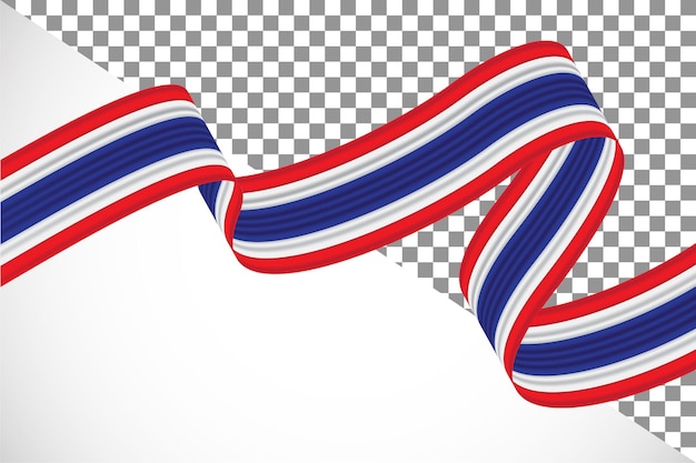 PSD ruban 3d du drapeau de la thaïlande16