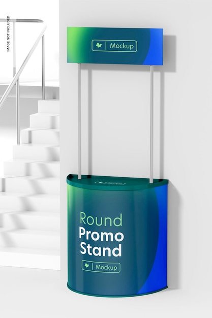 Runder Promo-Stand Mockup