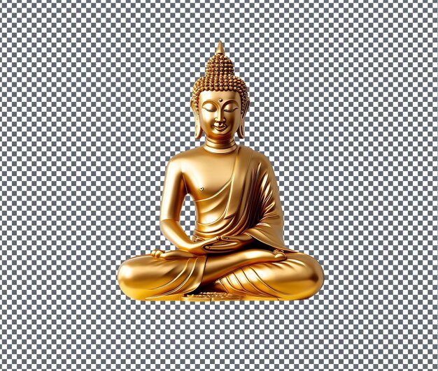 PSD schöne goldene buddha-wanddeckel, isoliert auf durchsichtigem hintergrund