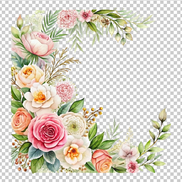 PSD schöne handgezeichneten blumen hochzeitskarte