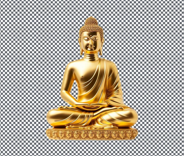 PSD schöner goldener buddha auf durchsichtigem hintergrund