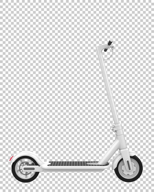 Scooter elettrico su sfondo trasparente 3d rendering illustrazione