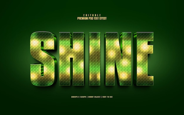 Shine editierbarer Premium-PSD-Texteffekt