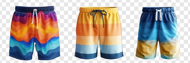 PSD shorts 3d pour hommes modèle de natation isolé sur fond transparent psd