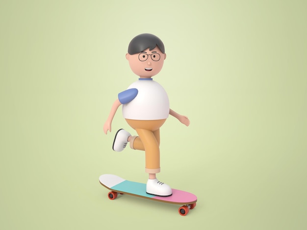 Skateboarding-Illustration des Mannes