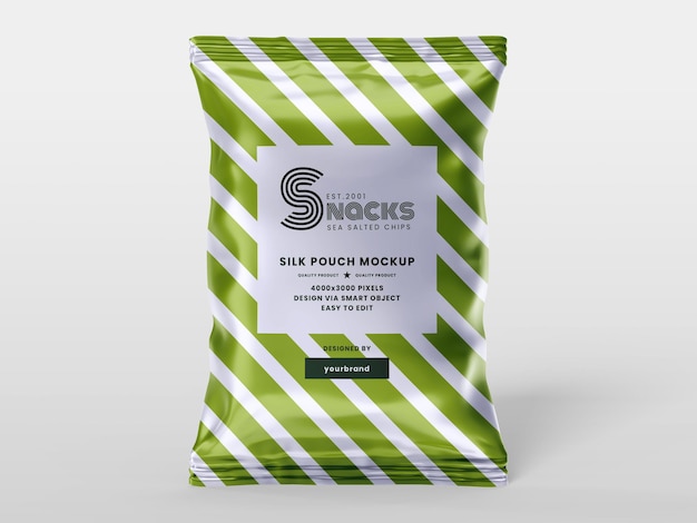 Snack Pouch Plastiktüte Mockup Tempalte