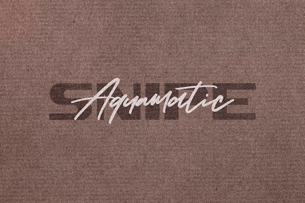 Snipe Aquamatic Logo Mockup Vorlage Design PSD