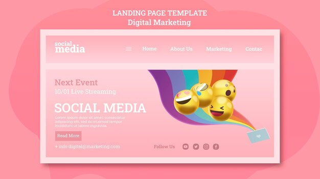 PSD social media landing page