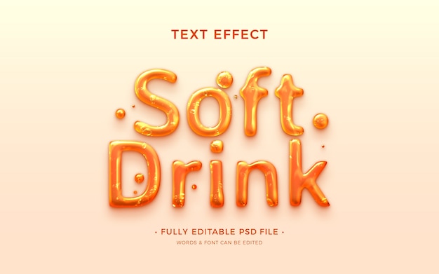 Softdrink-Effekt-Vorlage im flachen Design