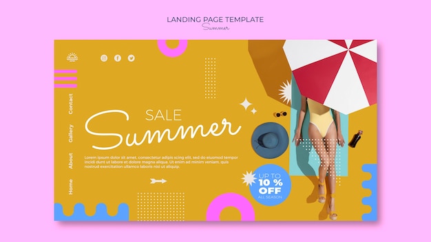 Sommer-Landing-Page-Vorlage