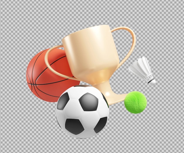 PSD sportobjekte 3d illustration