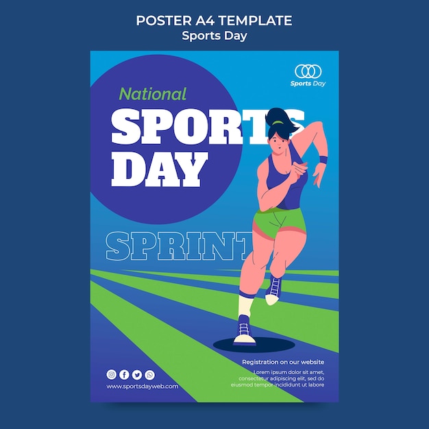 PSD sporttag-poster-template-design