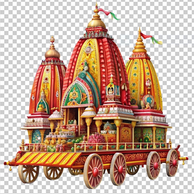 stampa commemorativa del rath yatra su sfondo trasparente