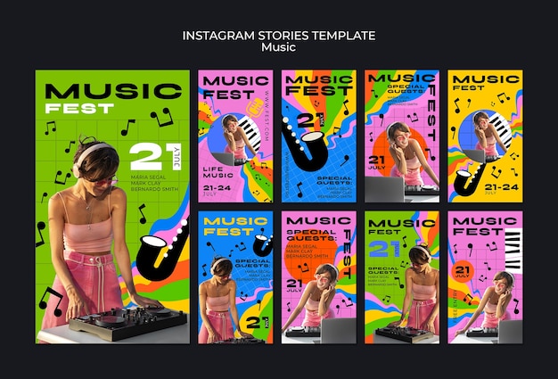 Storie di eventi musicali su Instagram