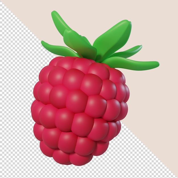 PSD style de dessin animé framboise 3d psd