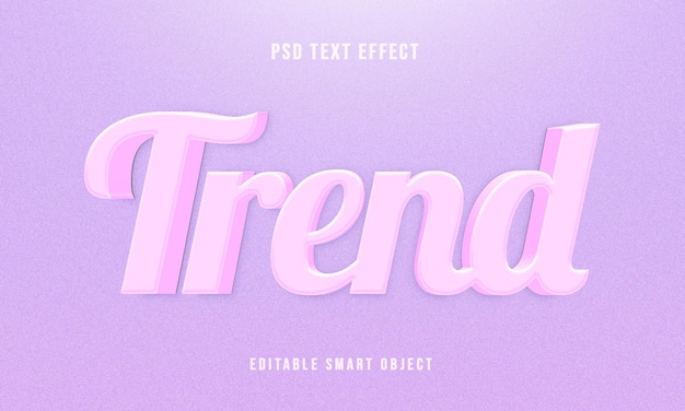 PSD style d'effet de texte 3d de tendance psd