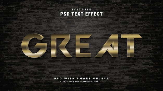 Style D'effet De Texte Modifiable 3d PSD Premium