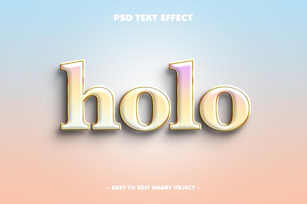 PSD style or élégant effet de texte