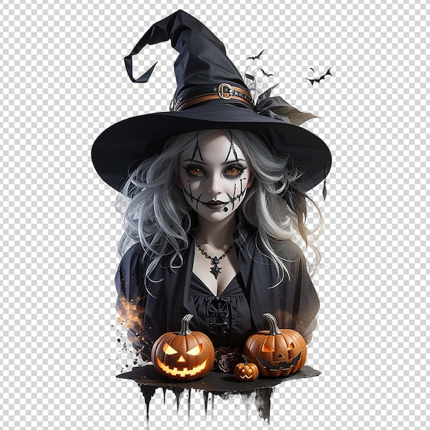 sublimação de clipart de bruxa assustadora de halloween