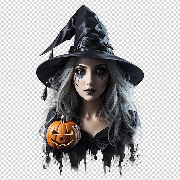 sublimação de clipart de bruxa assustadora de halloween