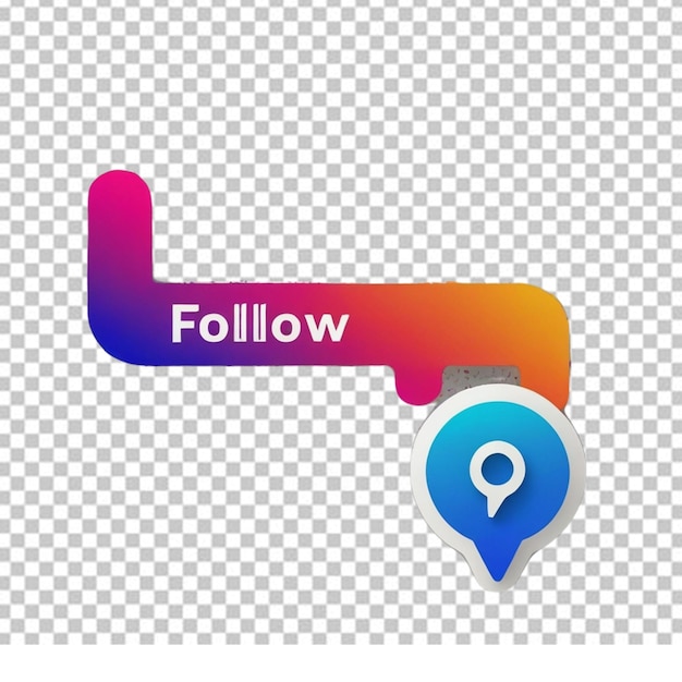 PSD suivez le bouton de partage sur fond blanc