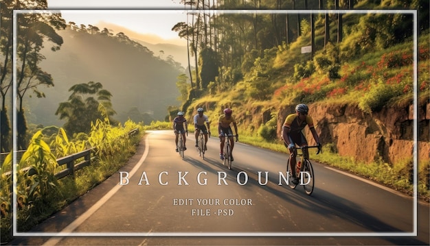 PSD sunrise-fahrrad-abenteuer in sri lanka