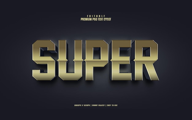 Super goldener editierbarer Premium-PSD-Texteffekt