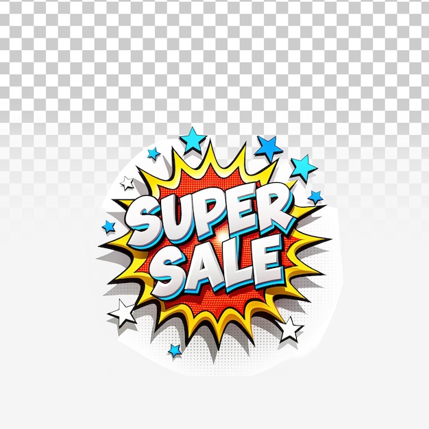 PSD super vente png 3d rendu isolé sur fond transparent