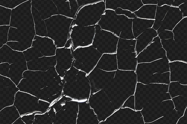 PSD superposition de texture de fissure en détresse isolée sur un fond transparent