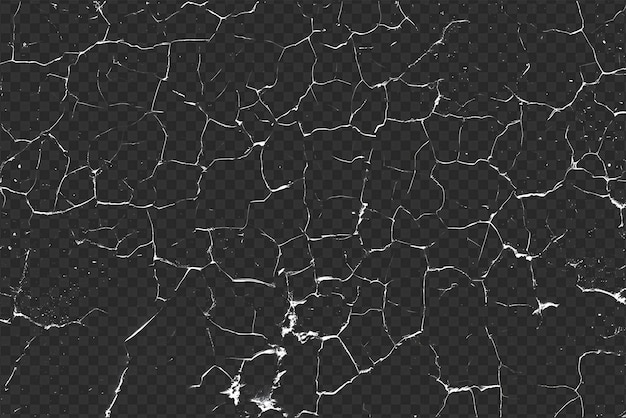 PSD superposition de texture de fissure en détresse isolée sur un fond transparent