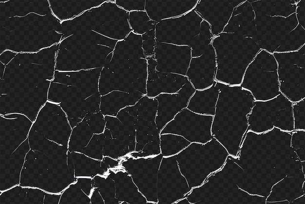 PSD superposition de texture de fissure en détresse isolée sur un fond transparent