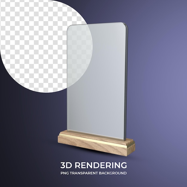 suporte de folheto renderização 3d isolado fundo transparente