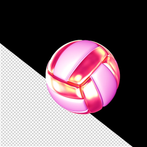 PSD symbol aus rosa volleyballs