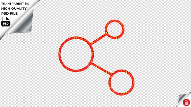 PSD le système gère l'icône vectorielle du psd à motifs de fraise transparente