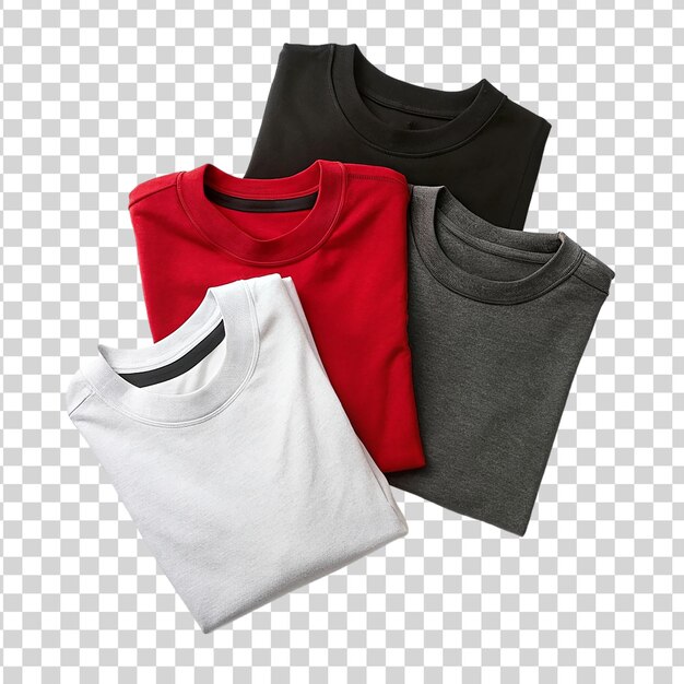 T-shirts coloridos isolados em fundo transparente