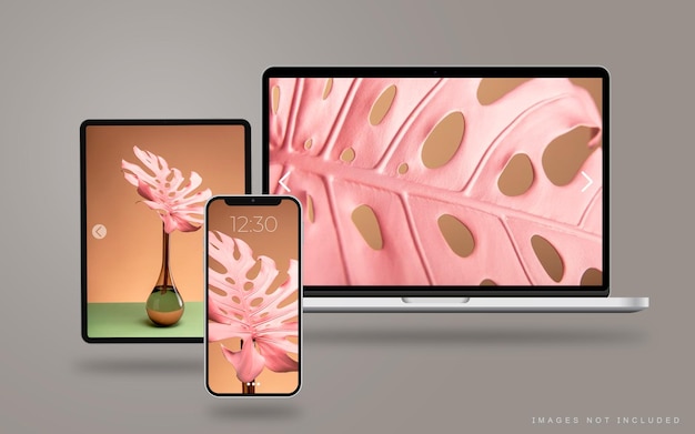 Tablet-Laptop und Smartphone-Mockup