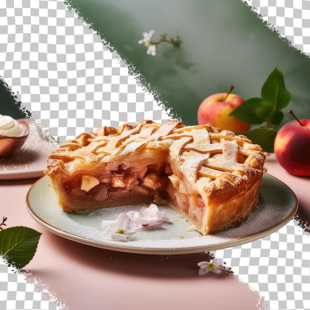 PSD une tarte faite maison sur un fond transparent