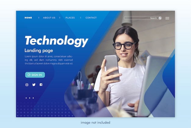 Technologie-Landingpage-Website-Vorlage