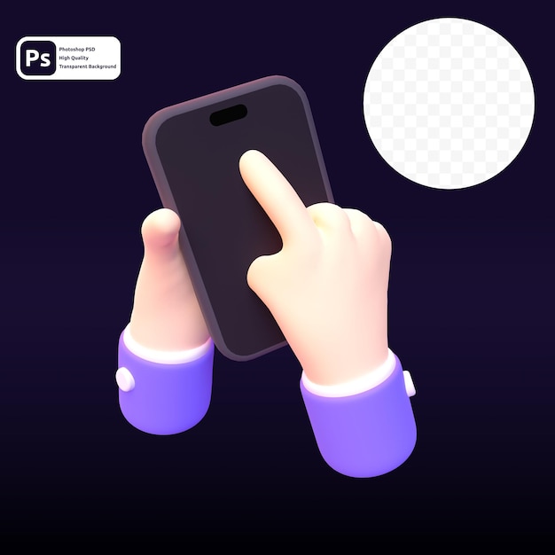 Téléphone de l'appareil en rendu 3d pour la présentation Web d'actifs graphiques ou autre