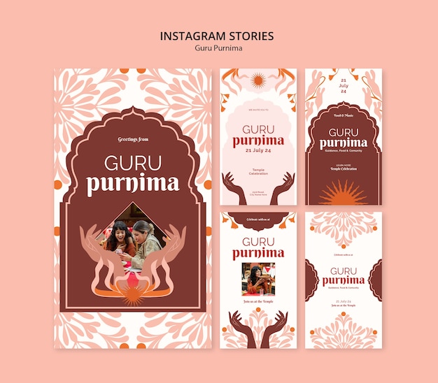 PSD template per la celebrazione di guru purnima