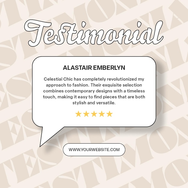 PSD testimonios de clientes revisão design promocional para mídias sociais e instagram post template psd