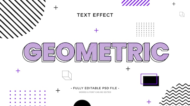 Texte avec des formes géométriques