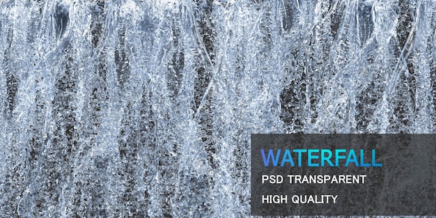 PSD texture de cascade avec gouttelettes isolées design premium psd