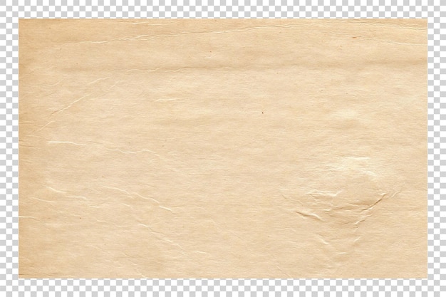 PSD texture de papier brun sur fond transparent