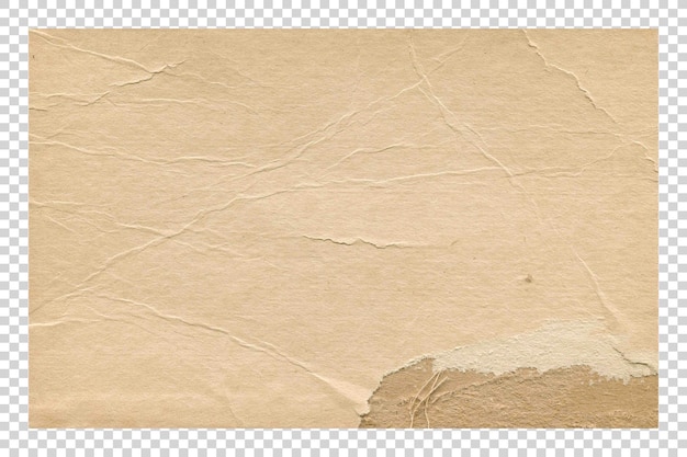 PSD texture de papier brun psd sur fond transparent