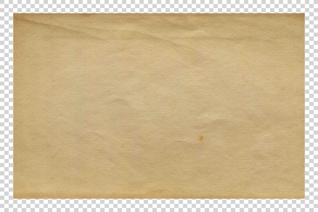 Texture de papier brun PSD minimaliste sur fond transparent